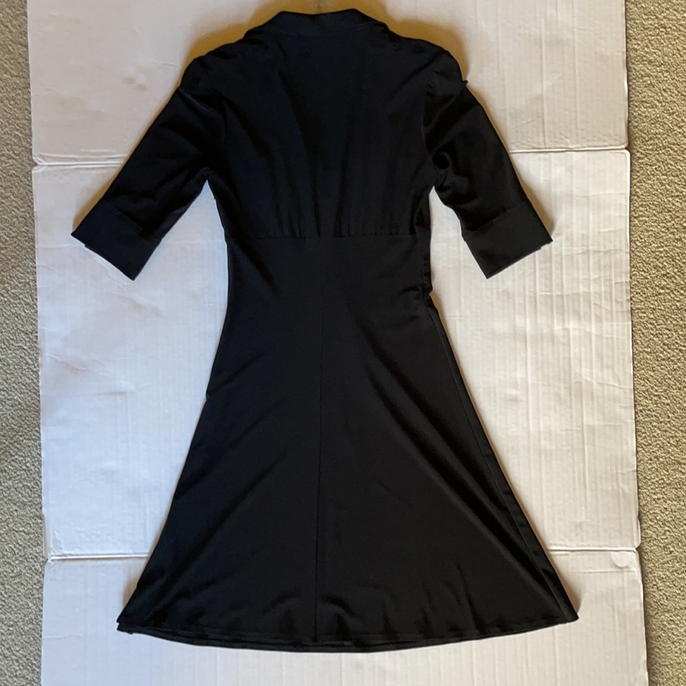 LAUNDRY By ShELLI SEGAL Women Black A-Line Dress Size 0 - Picture 2 of 14